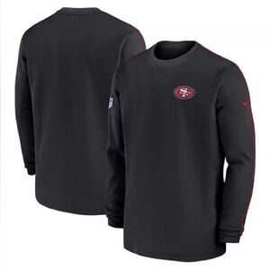 San Francisco SF 49ers Black Nike Long Sleeve Sweatshirt Crewneck Therma-Fit NFL